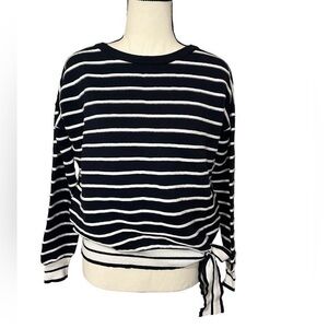 Anthropologie || Bishop + Young Striped Tie sweater